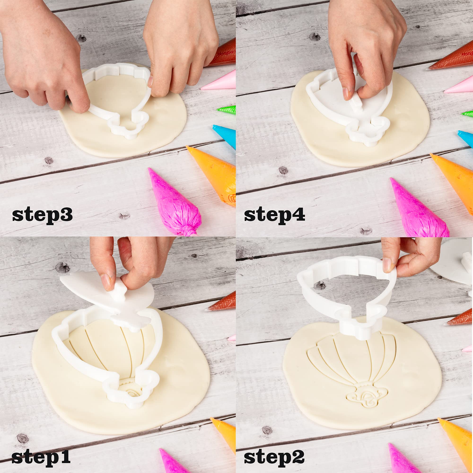 Flycalf Makeup Cookie Cutters Beauty with 3D Stamper Foundation Biscuit Cutter Baking PLA Accessories Cutter Molds Decorative Party Kitchen Cake Supplies