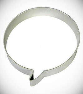 1 speech bubble shaped cookie cutter 3.25" plastic cookie cutters shapes for baking cookie supplies