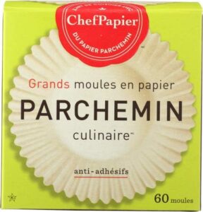 paperchef culinary parchment large baking cups 60 per box (pack of 12 boxes)