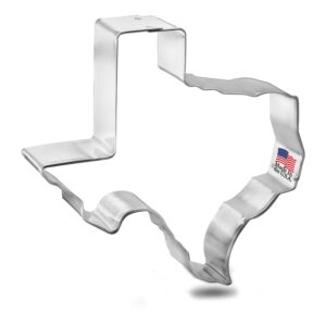 foose texas cookie cutter 4.75 inch – usa made - tin plated steel cookie cutters – texas cookie mold