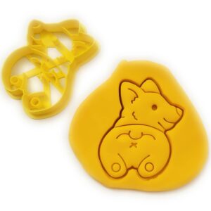 T3D Cookie Cutters Corgi Butt Dog Cookie Cutter, Suitable for Cakes Biscuit and Fondant Cookie Mold for Homemade Treats