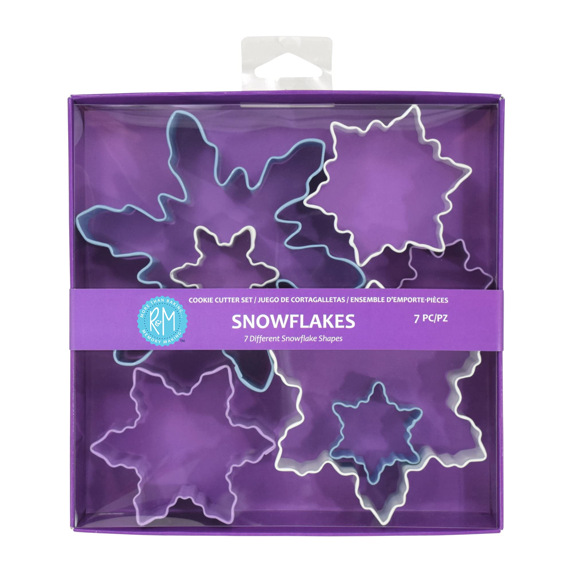 R&M International Snowflake Cookie Cutters, Assorted Sizes, 7-Piece Set