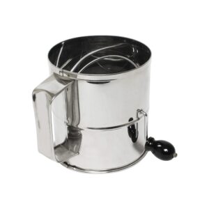thunder group 8 cup flour sifter, silver