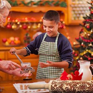 Paisley Embossing Rolling Pin 14.9 Inch Engraved Wooden Rolling Pin for Baking,Perfect Christmas Thanksgiving Day Housewarming Gift for Making Cookies Crusts Pies Pastry Clay