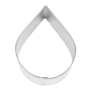 r&m teardrop/raindrop 3.5" tinplated cookie cutter