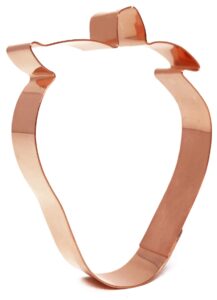 4 inch strawberry fruit copper cookie cutter