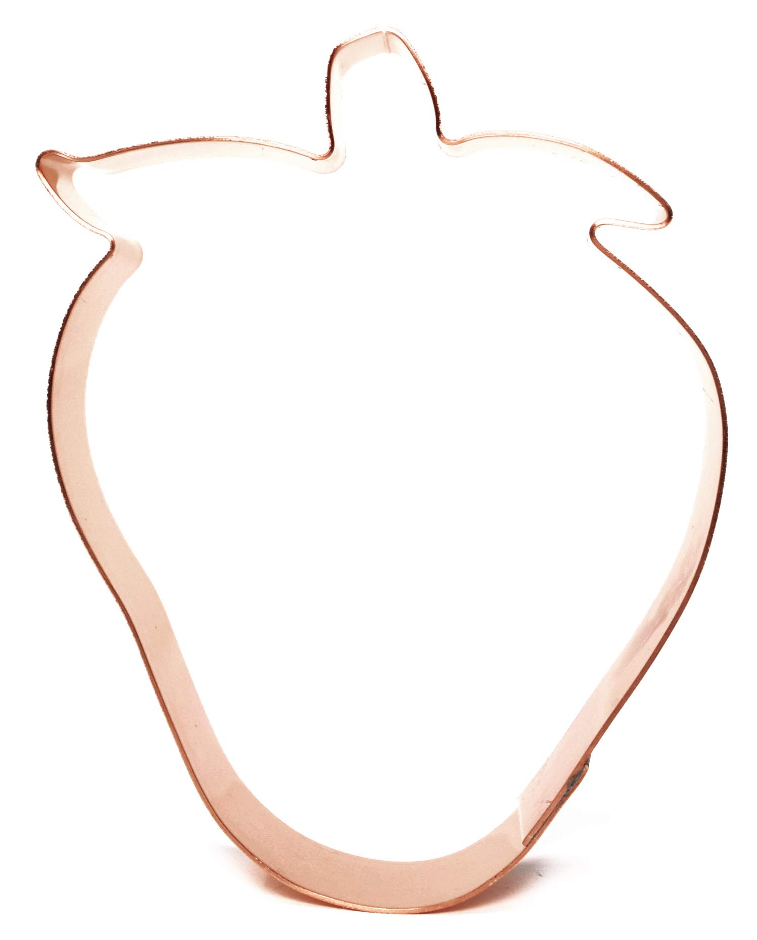 4 Inch Strawberry Fruit Copper Cookie Cutter