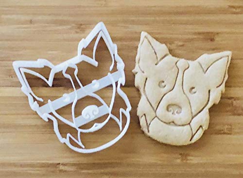 Border Collie Cookie Cutter and Dog Treat Cutter - Face - 3 inch