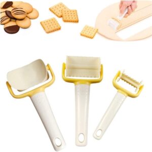 3pcs rolling cookie cutters foundant cutters biscuit rolling cutters