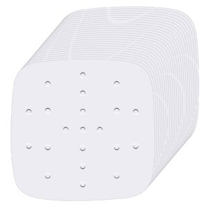 air fryer disposable paper liner - 100pcs 8.5inch air fryer parchment paper sheets - square oven air fryer liners sheets for baking - perforated unbleached power xl airfryer accessories