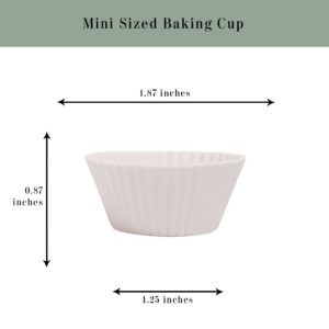 The Silicone Kitchen Reusable Silicone Baking Cups - Designer White Bundle, Non-Toxic, BPA Free, Dishwasher Safe (24 Regular, 12 Jumbo, 24 Mini))