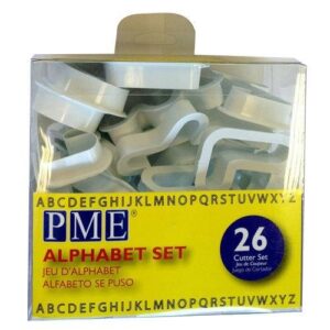 pme alphabet cutters, for sugarcraft and cake decorating, set of 26