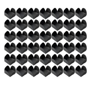 doitool 200pcs chocolate wrappers black chocolate paper truffle cups paper candy cups dessert chocolate packaging liners for wedding birthday (black)