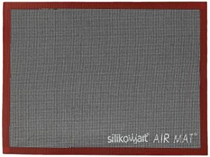 silikomart air mat perforated silicone-fiberglass baking mat 11-7/8 inch x 15-3/4 inch (300 millimeters x 400 millimeters)