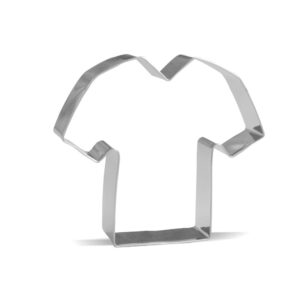 3.8 inch sport t shirt cookie cutter - stainless steel