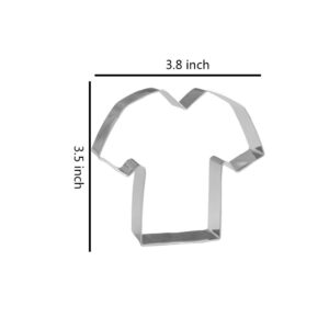 3.8 inch Sport T Shirt Cookie Cutter - Stainless Steel