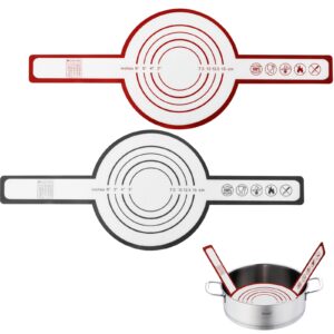 2pcs silicone baking mat, bread baking mat with long handles reusable silicone sourdough bread sling silicone dutch oven liner non-stick round bread baking sheets baking mat for dough parchment paper