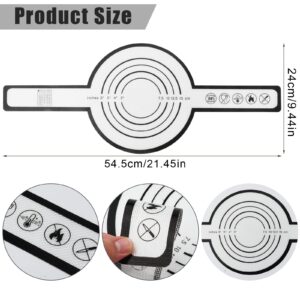 2pcs Silicone Baking Mat, Bread Baking Mat with Long Handles Reusable Silicone Sourdough Bread Sling Silicone Dutch Oven Liner Non-Stick Round Bread Baking Sheets Baking Mat for Dough Parchment Paper