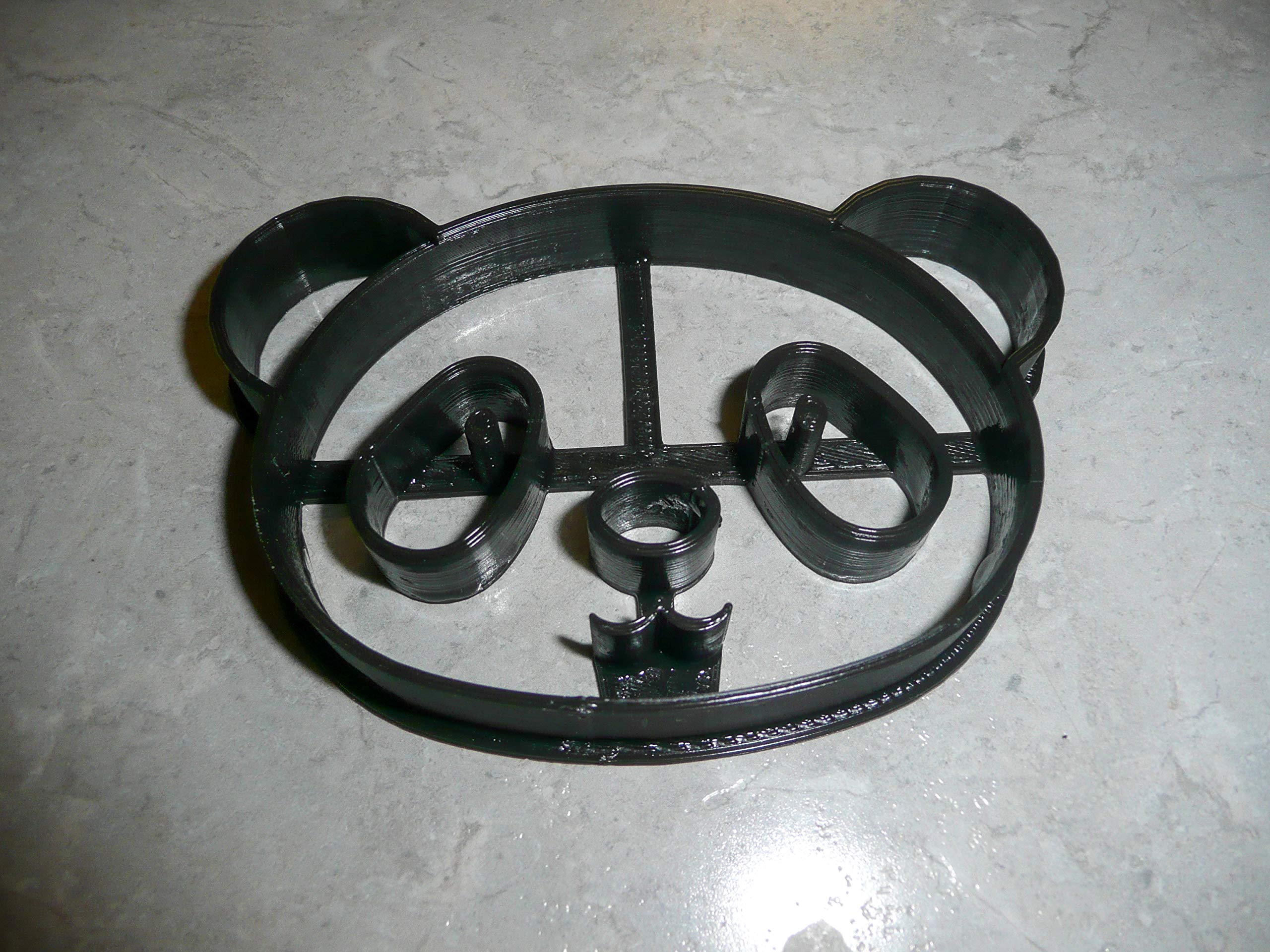 PANDA BEAR FACE BAMBOO EATING ANIMAL DETAILED COOKIE CUTTER MADE IN USA PR288