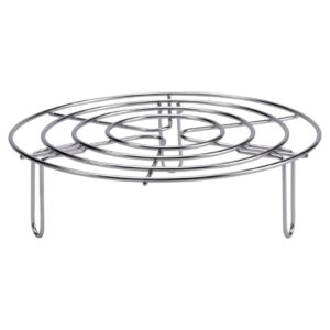 round cooling cooking racks, stainless steel steamer rack kitchen cooking tool,baking rack for round cake pans,for canning air fryer p ressure cooker(size:19.5cm)
