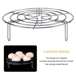 Round Cooling Cooking Racks, Stainless Steel Steamer Rack Kitchen Cooking Tool,Baking Rack for Round Cake Pans,for Canning Air Fryer P ressure Cooker(size:19.5cm)