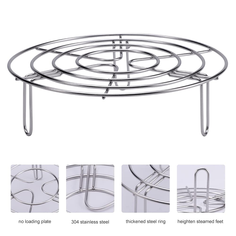 Round Cooling Cooking Racks, Stainless Steel Steamer Rack Kitchen Cooking Tool,Baking Rack for Round Cake Pans,for Canning Air Fryer P ressure Cooker(size:19.5cm)