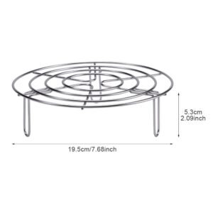 Round Cooling Cooking Racks, Stainless Steel Steamer Rack Kitchen Cooking Tool,Baking Rack for Round Cake Pans,for Canning Air Fryer P ressure Cooker(size:19.5cm)