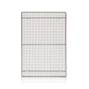 half sheet cooling rack by ultra cuisine - wire rack baking sheet - oven rack grill - wire baking rack - sheet pan roasting rack - cooling racks for baking - cooling racks champagne 12" x 17"