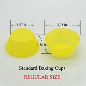 Huaswan Yellow Cupcake Liners Greaseproof Paper Standard Baking Cups for Party and More, 150-Count