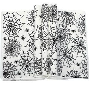 150 pcs halloween themed wax paper sheet food sandwich wrapping paper waterproof oil proof deli paper sheets deli sheets food picnic paper liners wrapping tissue for kitchen food supply (black spider)