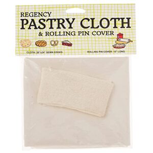 2 x regency pastry cloth and rolling pin cover set