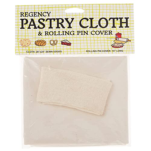 2 X Regency Pastry Cloth and Rolling Pin Cover Set