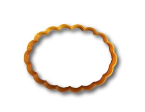 scalloped oval cookie cutter (4 inches)