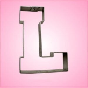 varsity letter l cookie cutter 4.25 inch (metal) aluminum