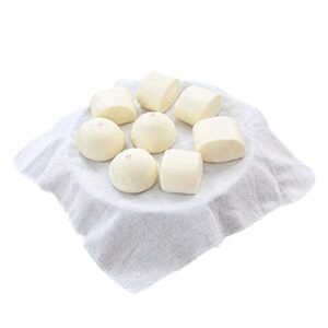 lautechco 4pcs reusable natural pure cotton bamboo steamer baking cloth steamers gauze pad steamer mat liners for rice dim sum 32cm32cm/12.5 inch12.5 inch(white)