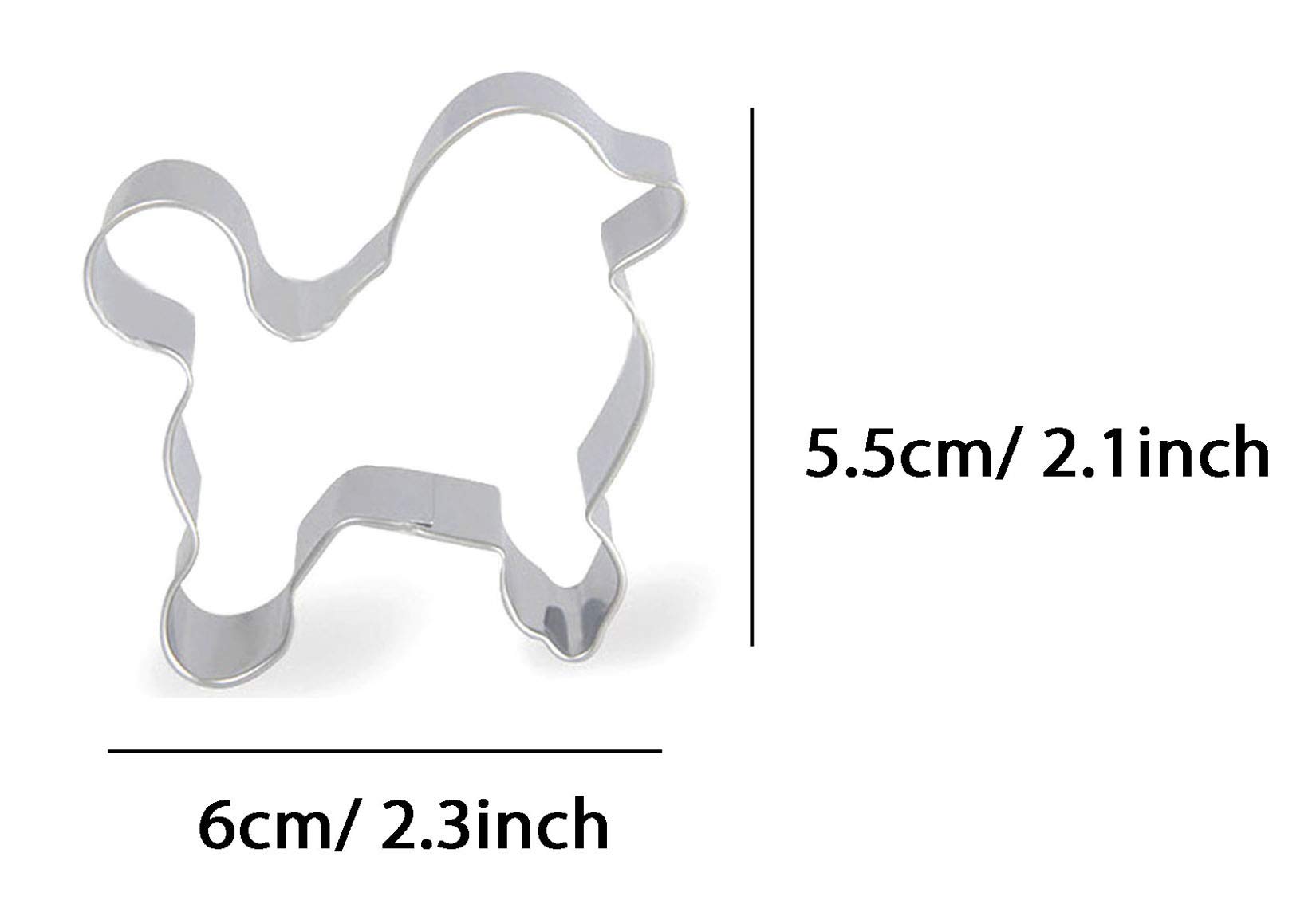 WJSYSHOP Poodle Small Dog Shape Cookie Cutter