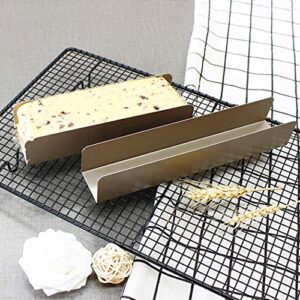 Goeielewe Rectangle Cookie Cutters Long Non-stick Carbon Steel Cookie Mold U Shape Biscuit Cake Bread Mold Cookies Model Baguette Mould for Baking (Long section: 9.5"x1.8"x1.6")