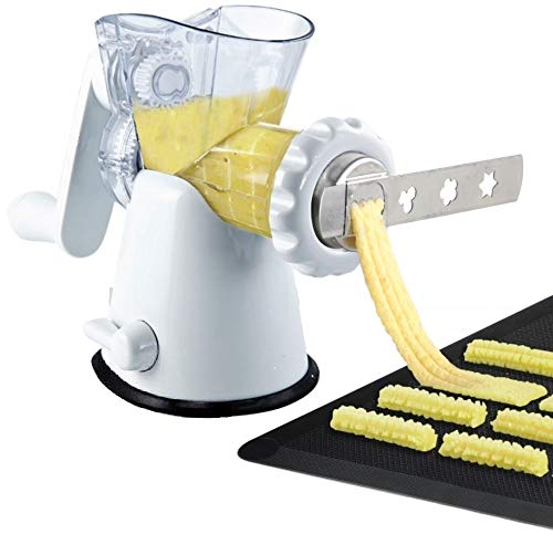 Tredoni Long/Elongated Biscuits Cookie Maker Schablone/Bar ~2 inch (5cm) Meat Mincer Attachment, 4 Patterns Churros Dough Pastry Maker