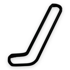hockey stick cookie cutter with easy to push design (4 inch)