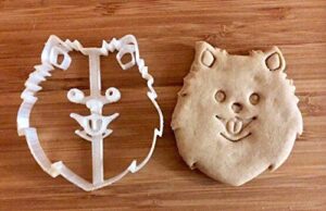 pomeranian cookie cutter and dog treat cutter - dog face