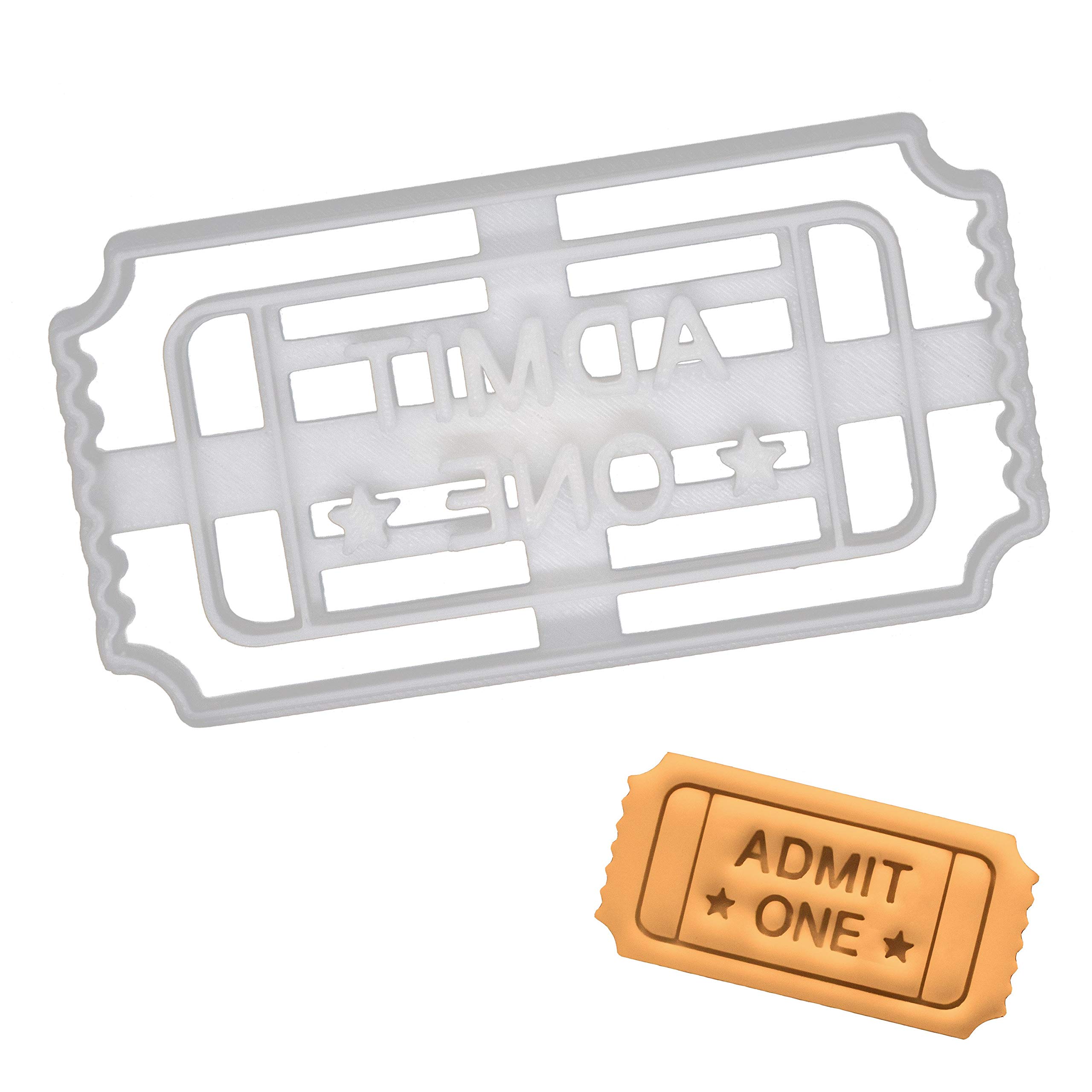 Admit One Ticket cookie cutter, 1 piece - Bakerlogy