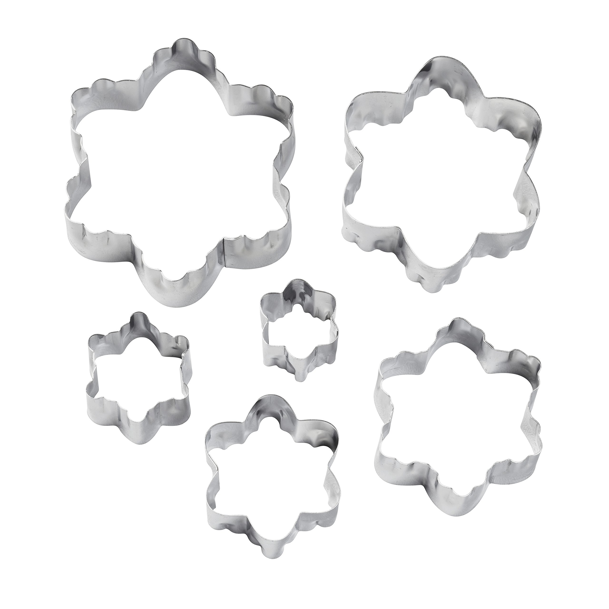Wilton 6-Piece Nesting Fondant Double Sided Cut Out Cutters, Blossom
