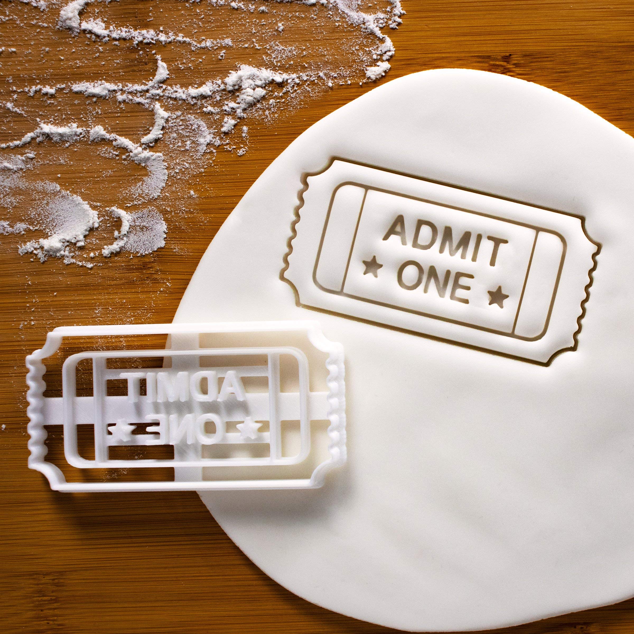 Admit One Ticket cookie cutter, 1 piece - Bakerlogy