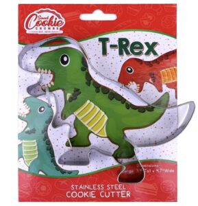 t-rex dinosaur, sweet cookie crumbs cookie cutter, stainless steel, dishwasher safe