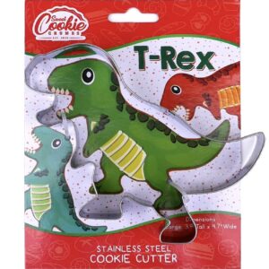 T-Rex Dinosaur, Sweet Cookie Crumbs Cookie Cutter, Stainless Steel, Dishwasher Safe