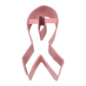 r & m polyresin coated ribbon cookie cutter, 3.75-inch, pink