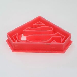 T3D Cookie Cutters Super man Cookie Cutter, Suitable for Cakes Biscuit and Fondant Cookie Mold for Homemade Treats, 3.54 in x 2.68 in x 0.55 in