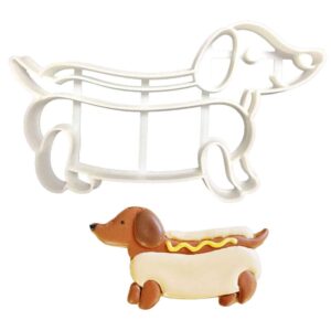 dachshund cookie cutter, cute hot dog shape mold cutter
