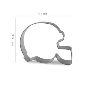 4 inch Football Helmet Cookie Cutter - Stainless Steel