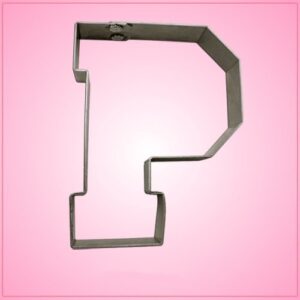 varsity letter p cookie cutter 4.25 inch (metal) aluminum